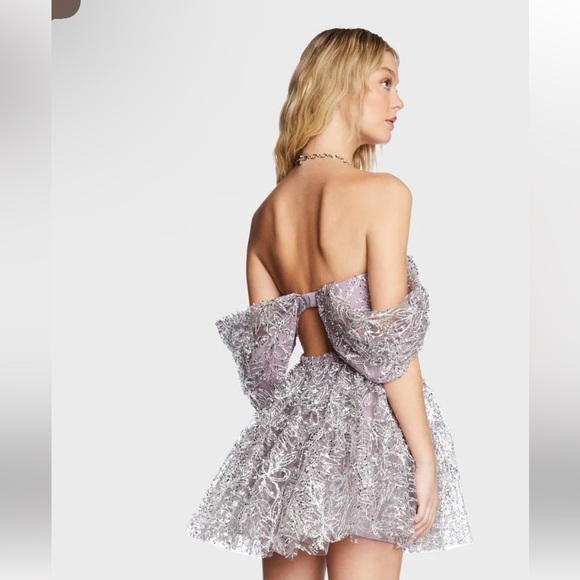 For Love & Lemons Brynne Mini Dress in Purple NWT - Picture 5 of 17